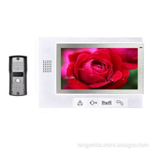 7-inch video door intercom system for villas with 700TVL CMOS